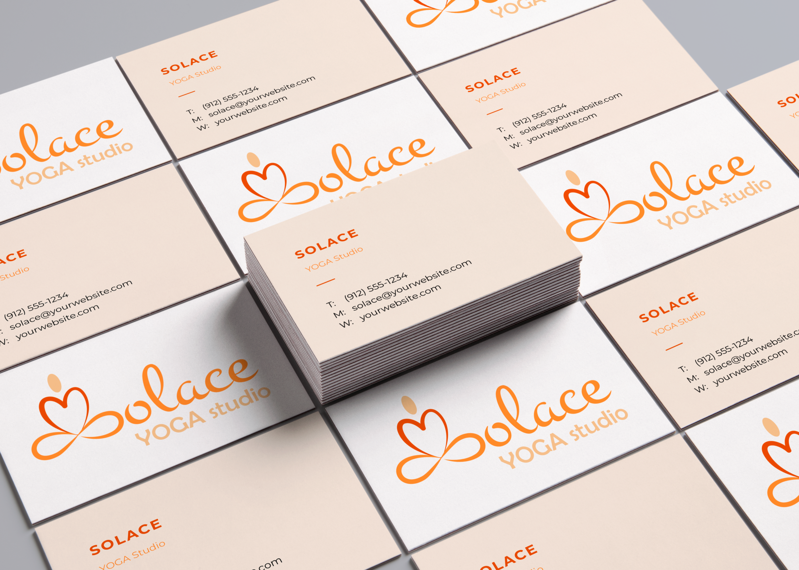 carte de visite Solace studio de yoga