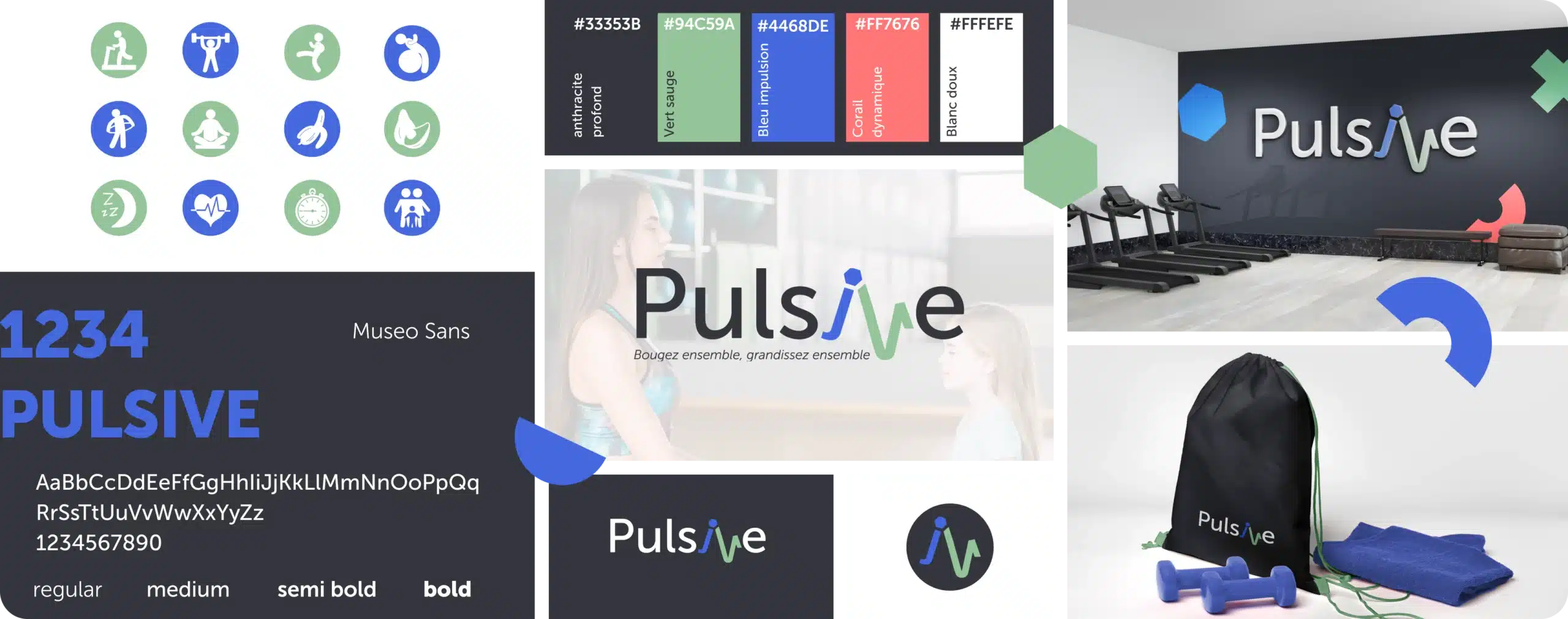 Pulsive copie Ambiance graphique et direction artistique de Pulsive par Camille Doux designer UI UX