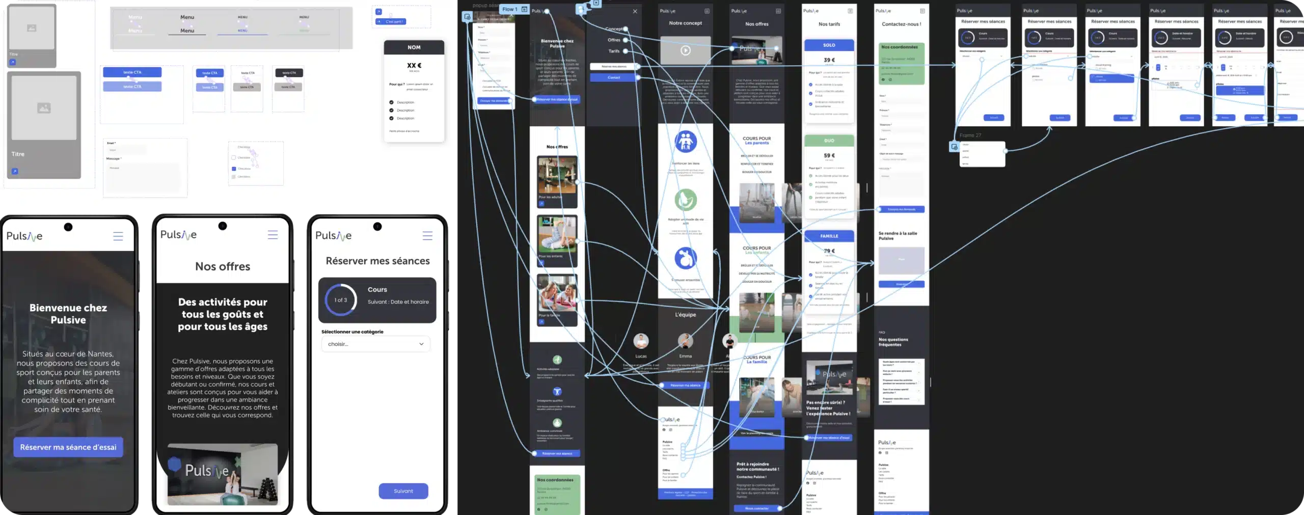 PulsiveUI copie UI UX de Pulsive par Camille Doux designer UI UX